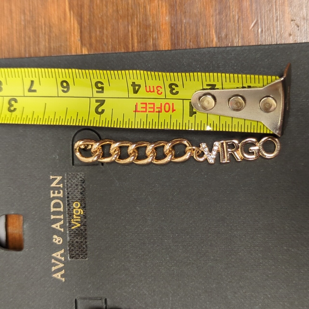 Sparkly Virgo Dangle Earrings – Ava & Aiden, Gold-Tone, 2 1/8" Long Lightweight - Picture 3 of 4